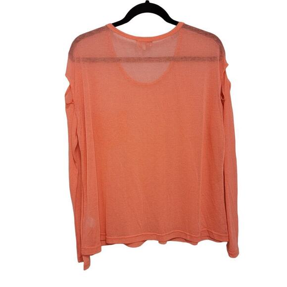 Neon Rave Scene Queen Cold Shoulder Sheer Knit Top - Picture 2 of 11